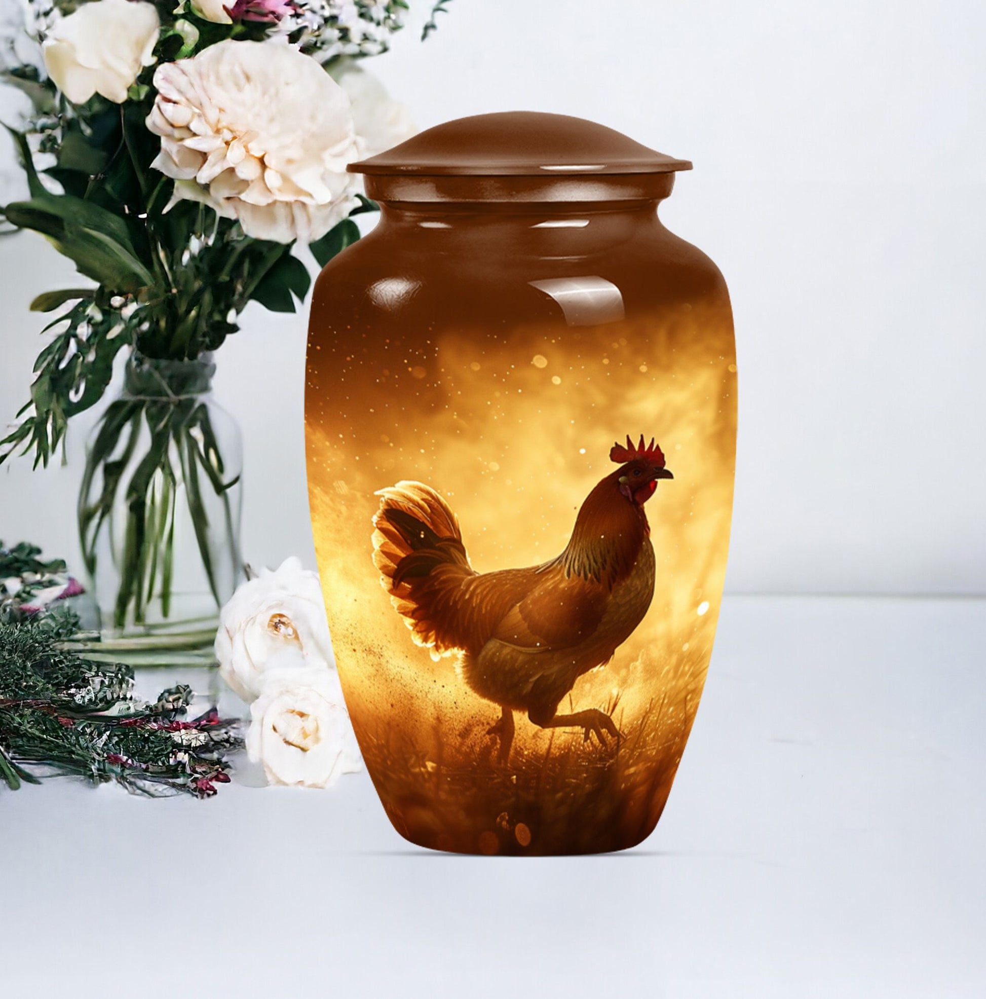 classic chicken urn.