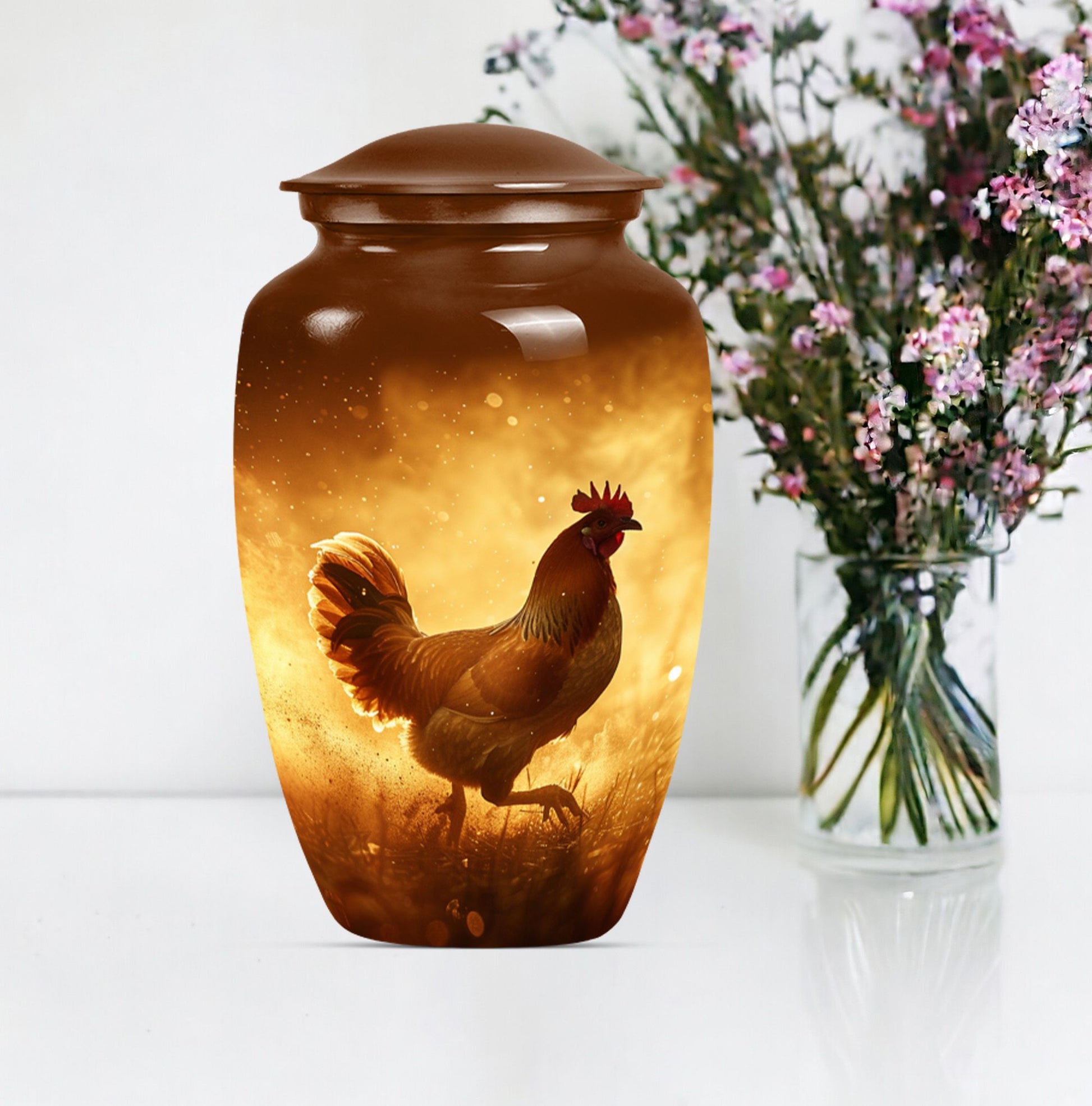 classic chicken urn.