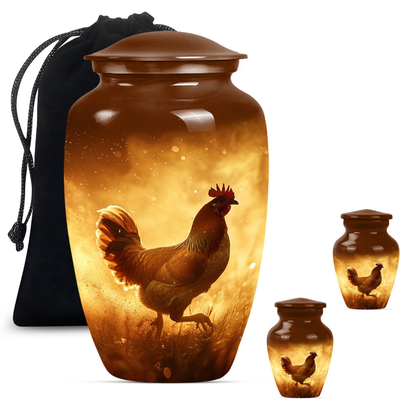 classic chicken urn.