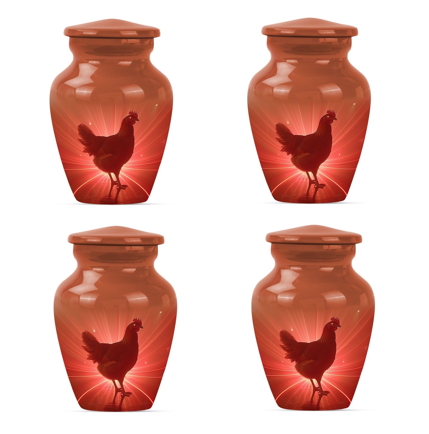 Chicken Theme 3 Inch Keepsake Pack of 4