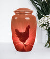  chicken urn with floral theme for cremation ashes,