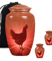  chicken urn with floral theme for cremation ashes,