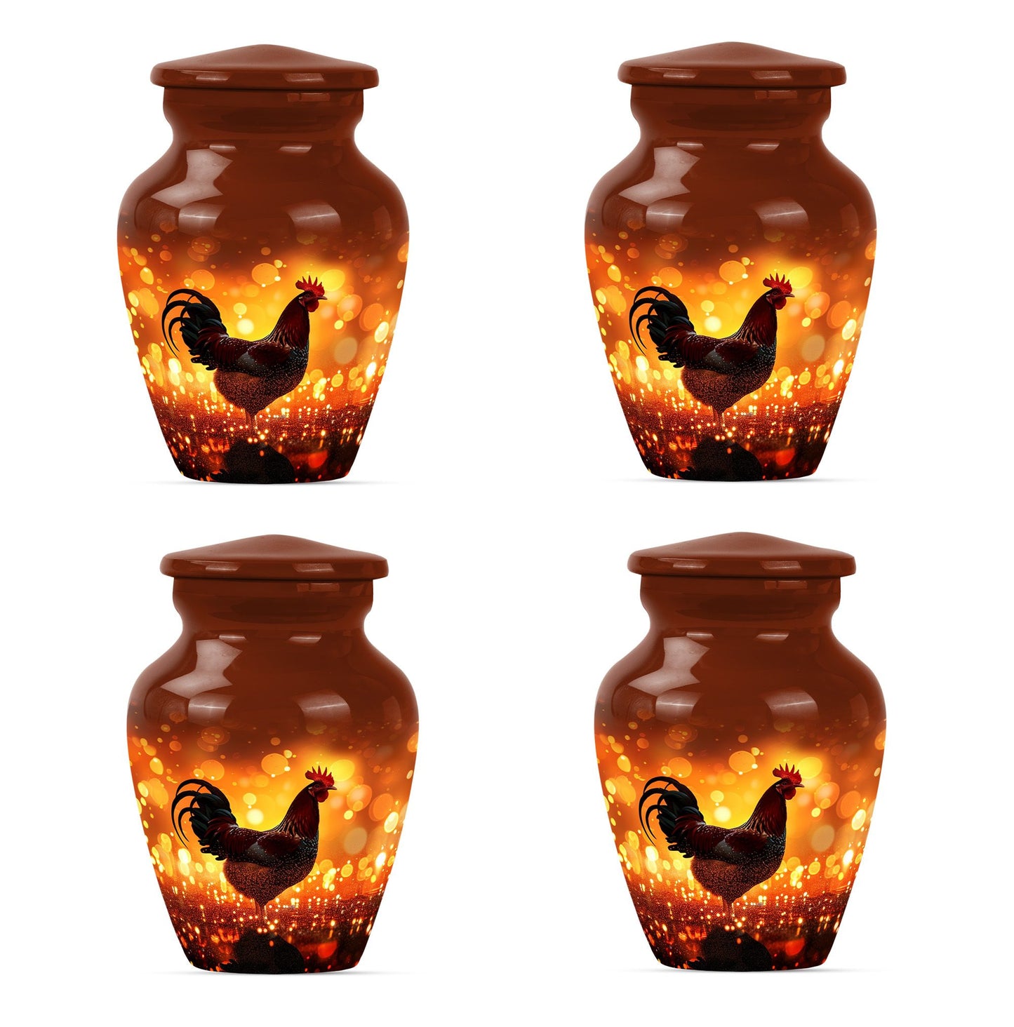 Chicken Theme 3 Inch Keepsake Pack of 4