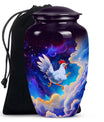 10-inch classic chicken urn for burial ashes.