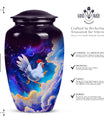 10-inch classic chicken urn for burial ashes.