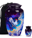 10-inch classic chicken urn for burial ashes.