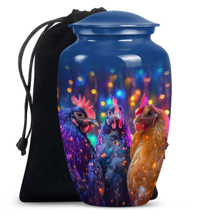 chicken urn for men's ashes.