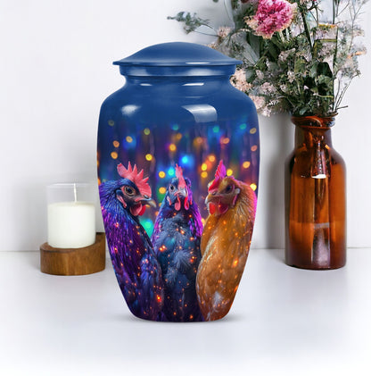 chicken urn for men's ashes.