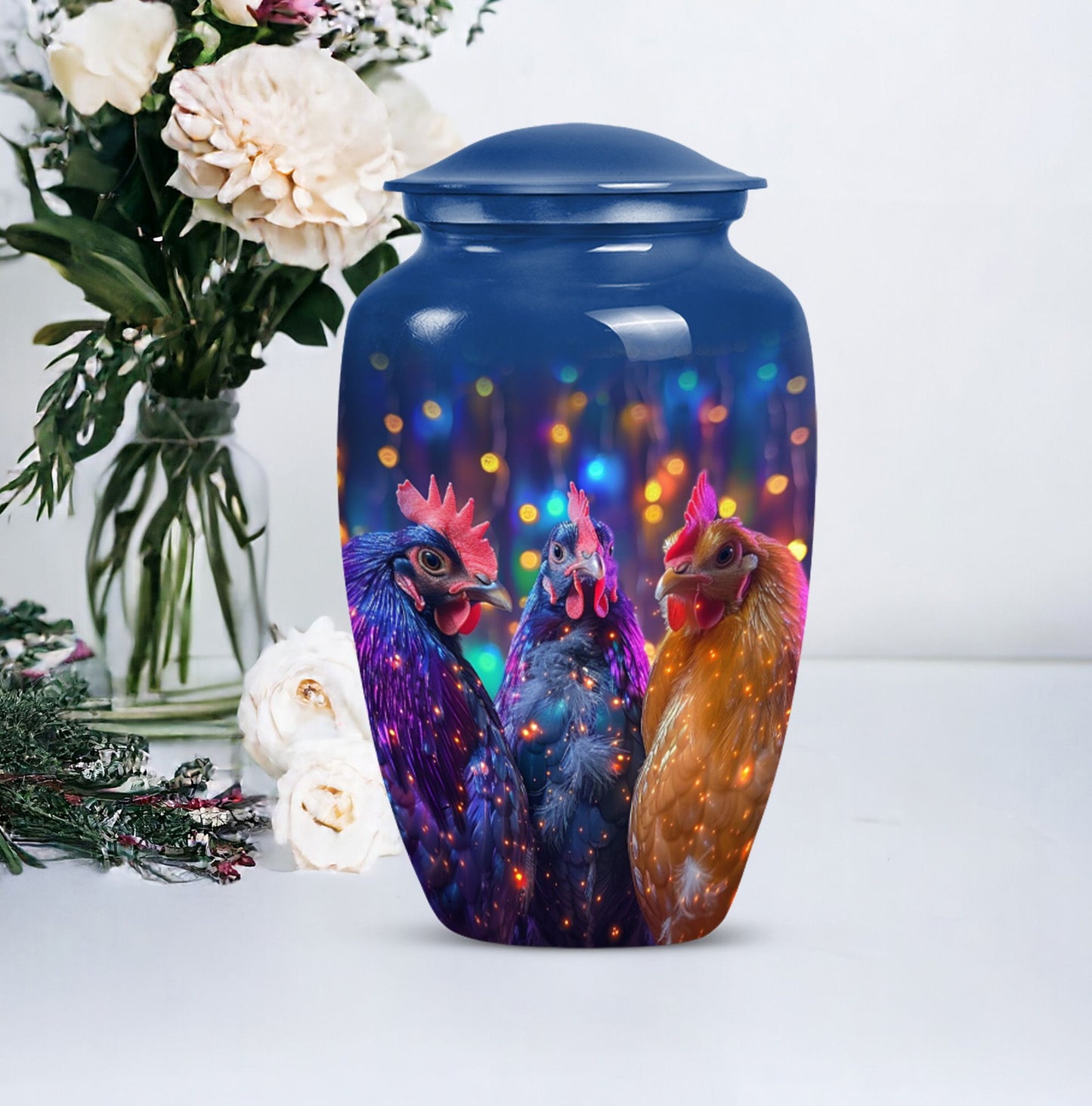 chicken urn for men's ashes.