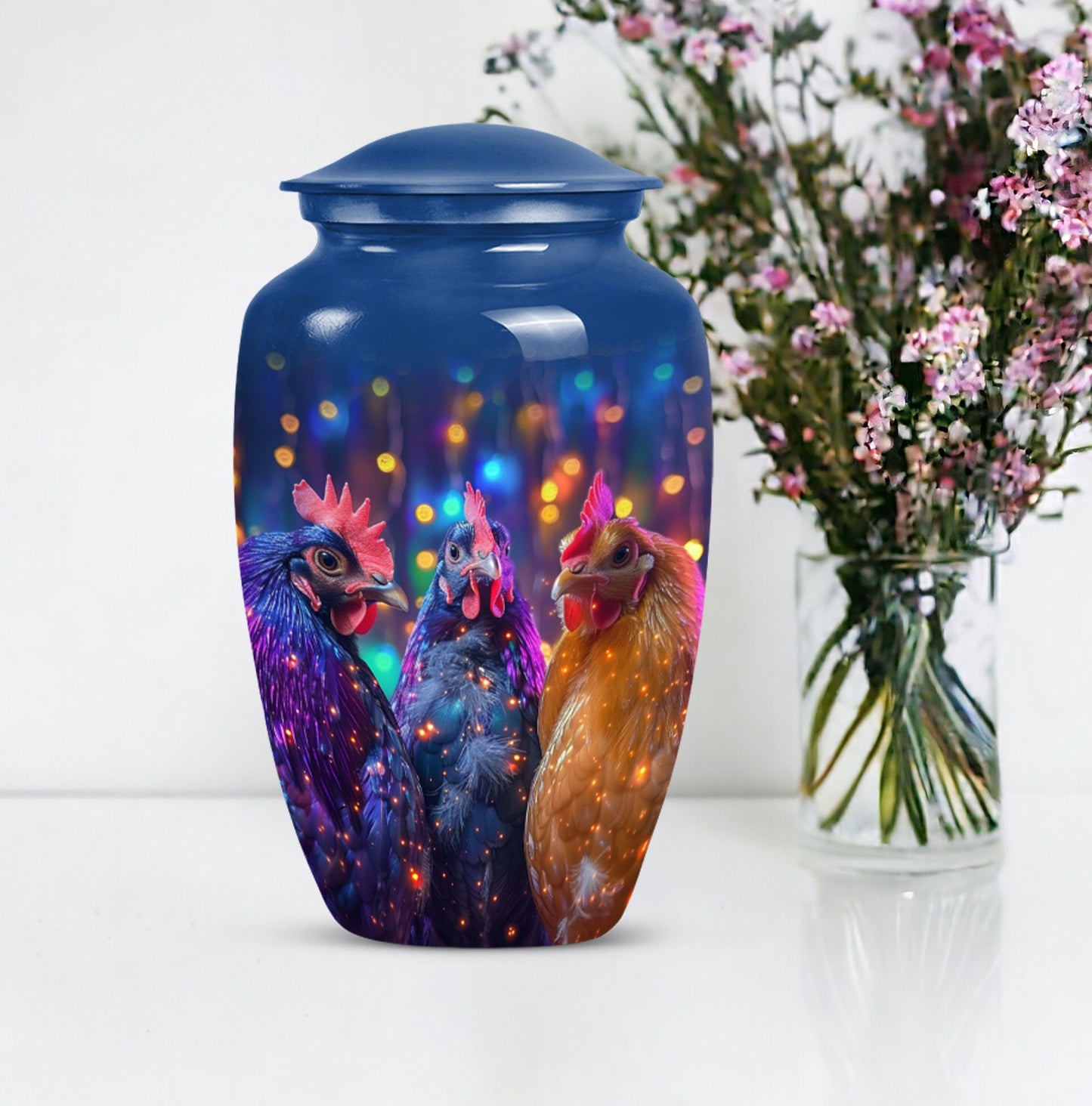 chicken urn for men's ashes.