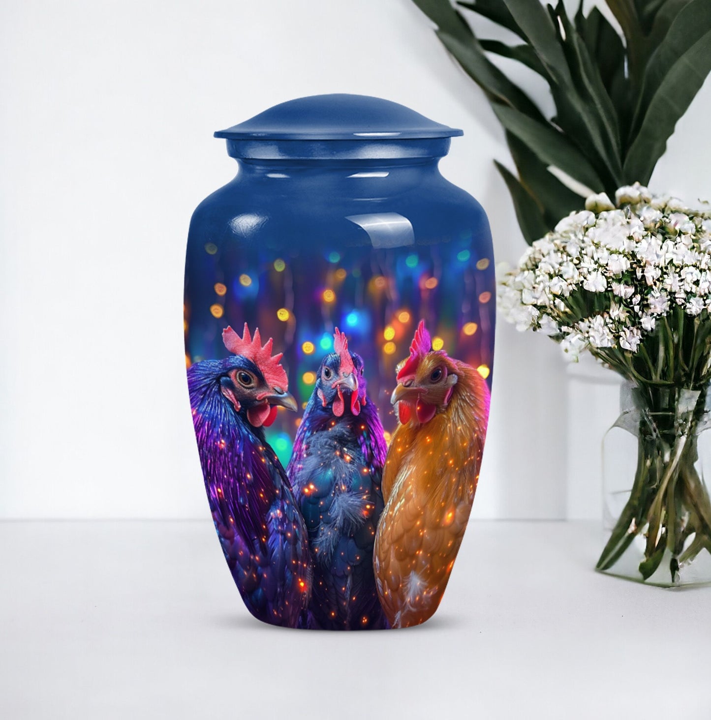 chicken urn for men's ashes.