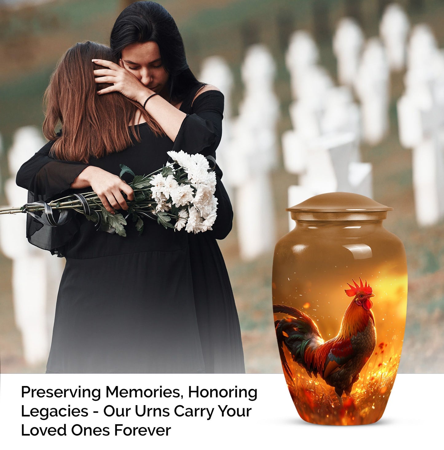 chicken urn for adult male, made 