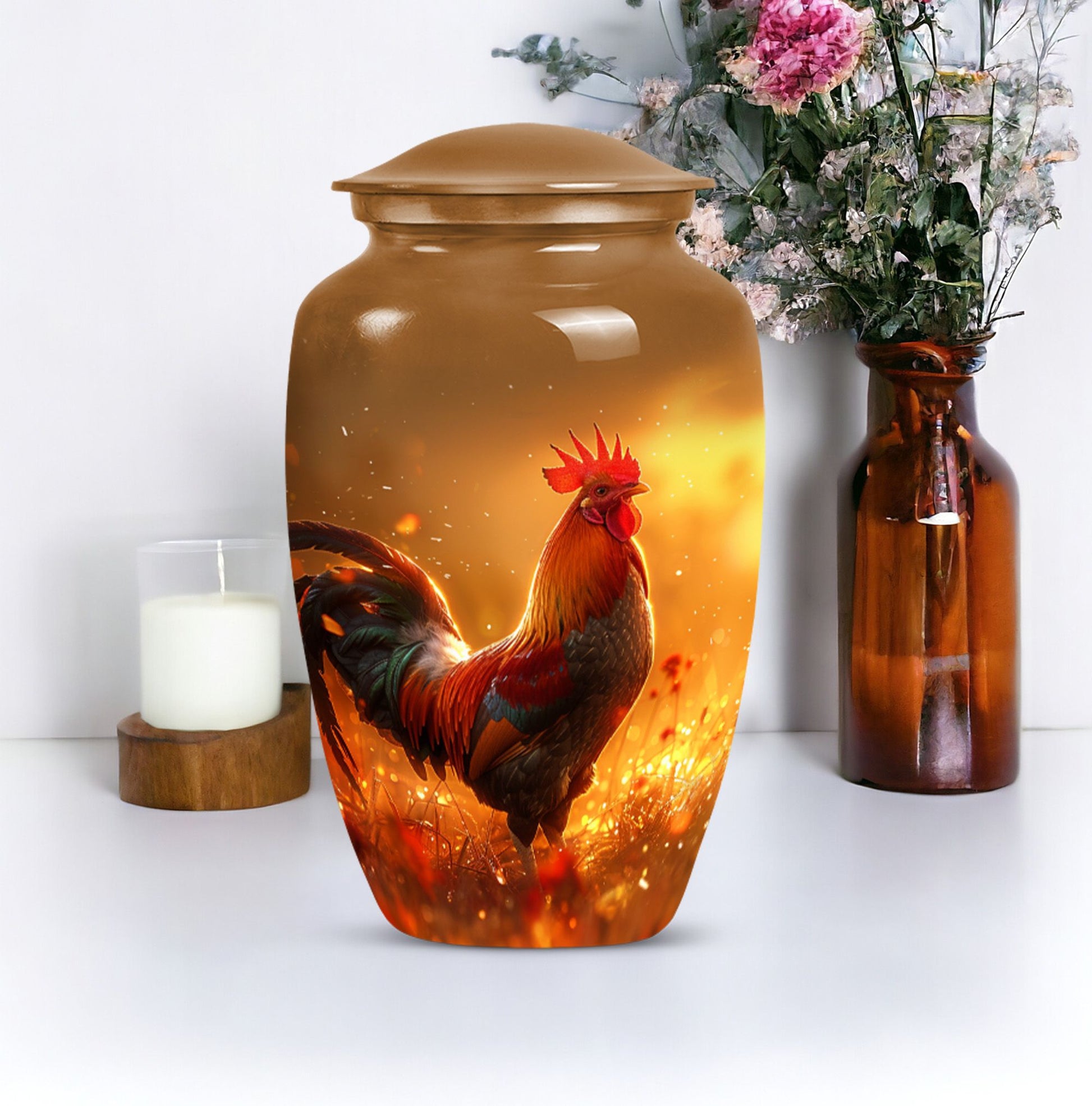 chicken urn for adult male, made 