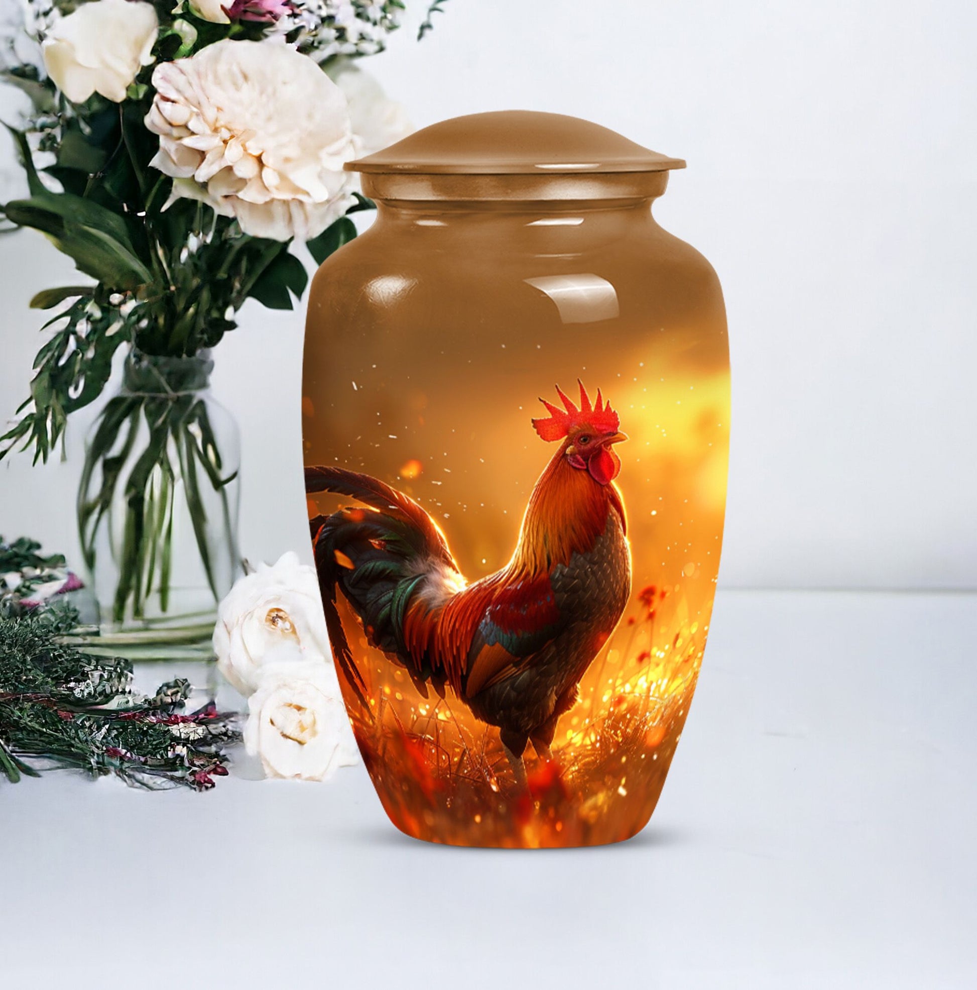 chicken urn for adult male, made 