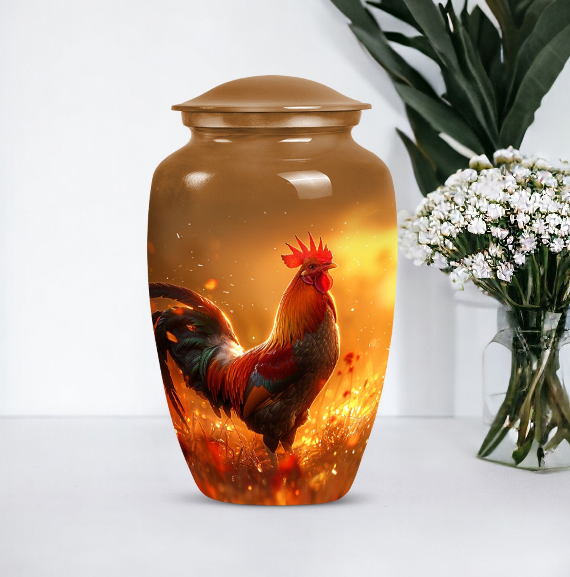 chicken urn for adult male, made 
