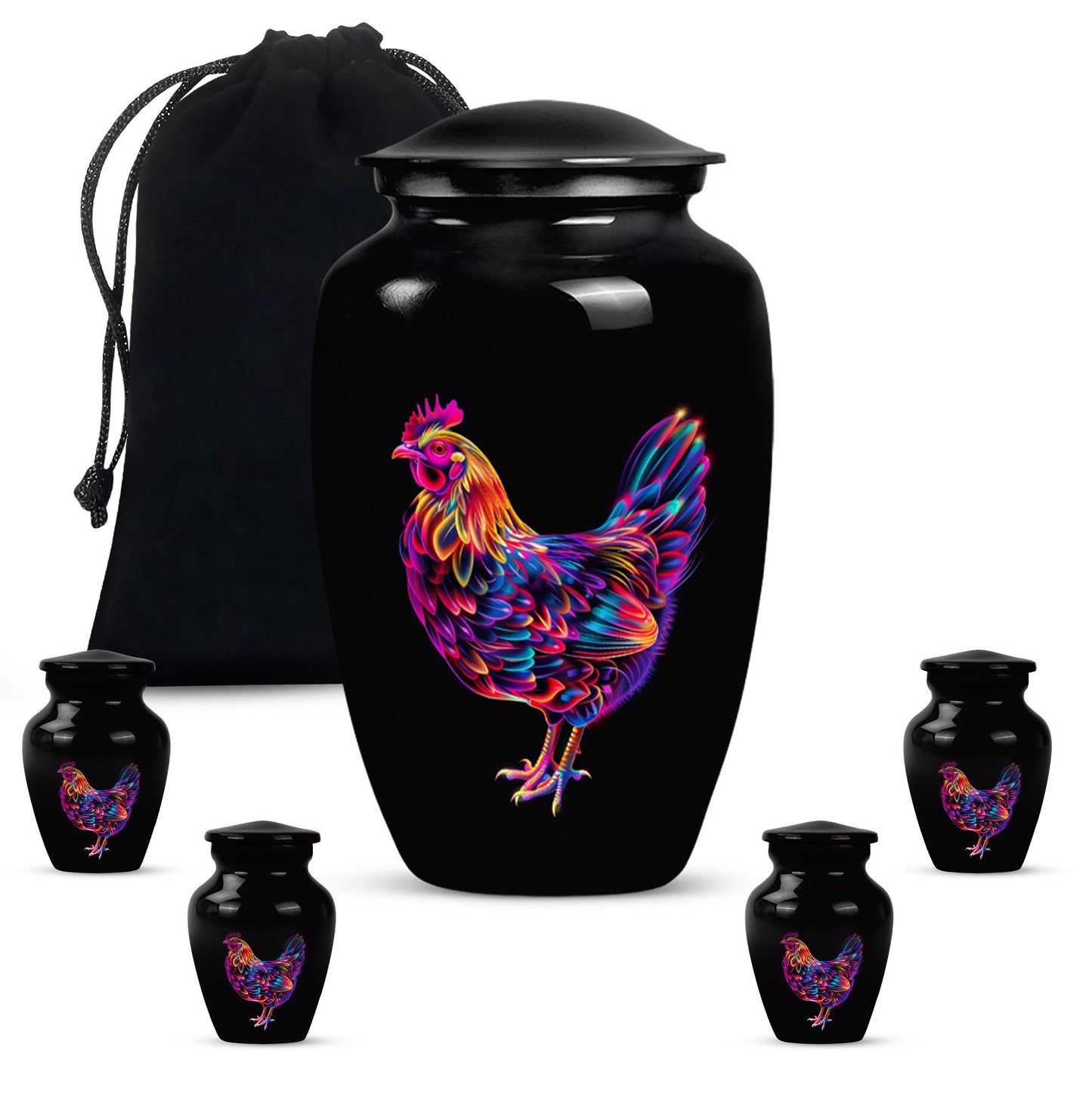 Classic chicken cremation urn 