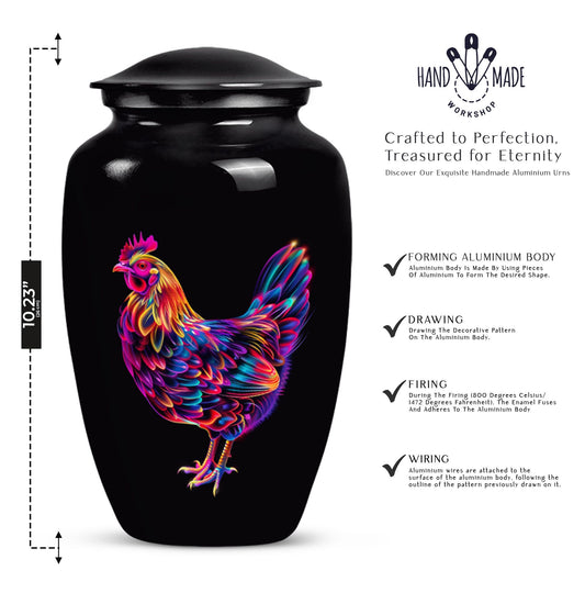 Classic chicken cremation urn 