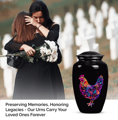 Classic chicken cremation urn 