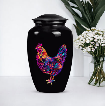 Classic chicken cremation urn 