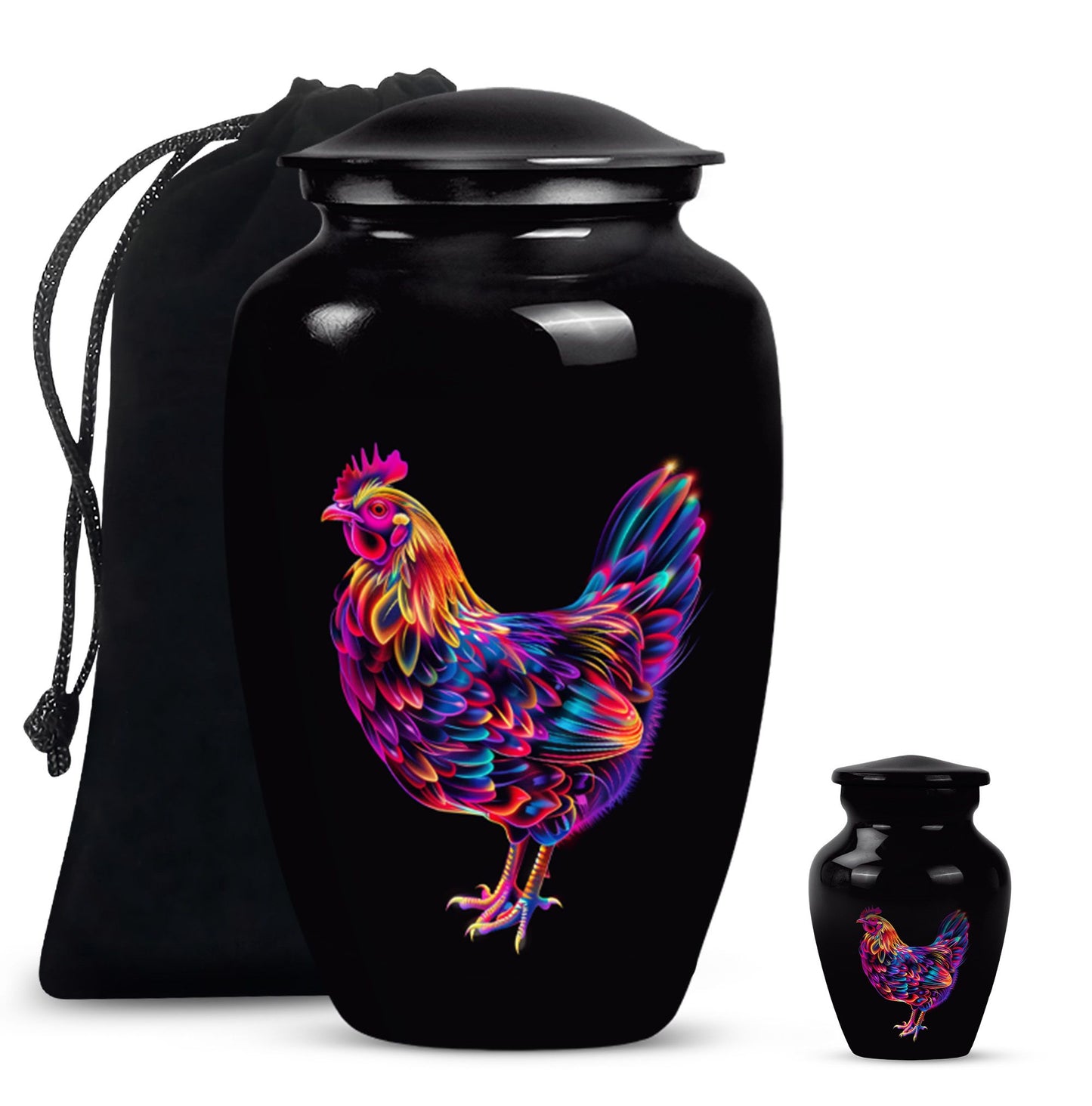 Classic chicken cremation urn 
