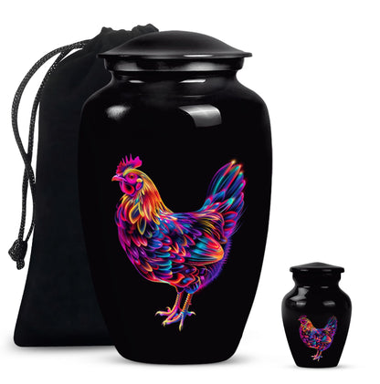 Classic chicken cremation urn 