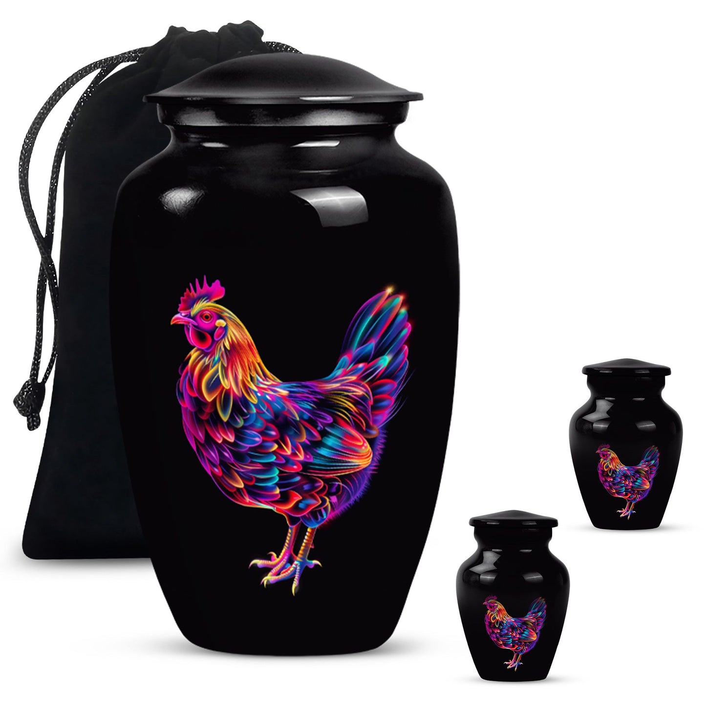 Classic chicken cremation urn 