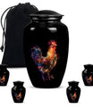 Classic floral themed 10-inch chicken Urn.