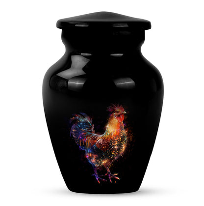Classic floral themed 10-inch chicken Urn.