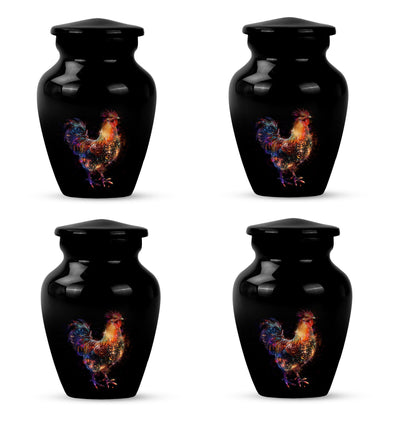 Classic floral themed 10-inch chicken Urn.