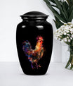 Classic floral themed 10-inch chicken Urn.
