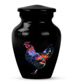 Classic 10-inch chicken-themed memorial urn.