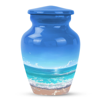 Beach Urn, flower-themed 