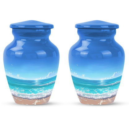 Beach Urn, flower-themed 