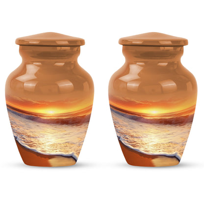  beach urn with flowers theme,