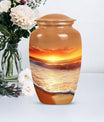  beach urn with flowers theme,