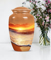  beach urn with flowers theme,
