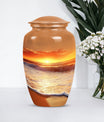  beach urn with flowers theme,