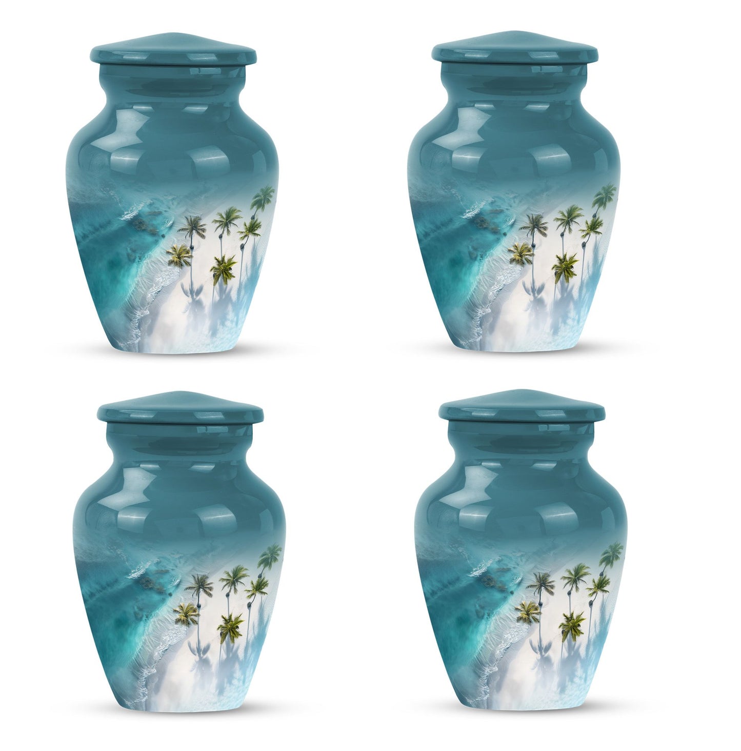 Beach Theme 3 Inch Keepsake Pack of 4