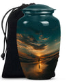classic beach urn for memorial funeral ashes