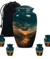 classic beach urn for memorial funeral ashes