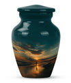 classic beach urn for memorial funeral ashes