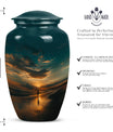 classic beach urn for memorial funeral ashes