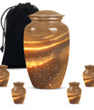 Beach Theme Large Urn With 4 Keepsake Urn