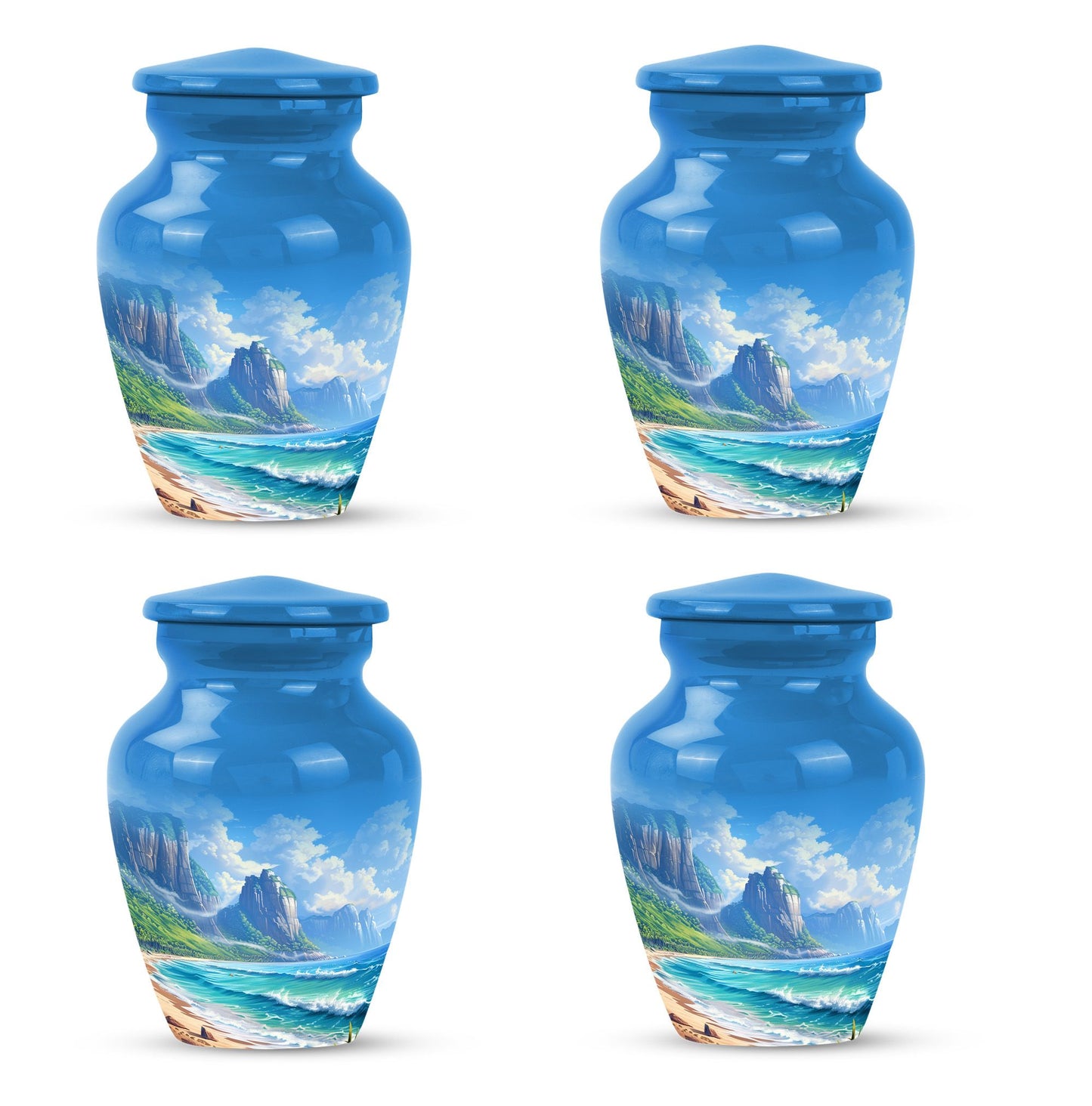 Beach Theme 3 Inch Keepsake Pack of 4