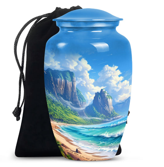 Beach Theme Large Urn 10 Inch