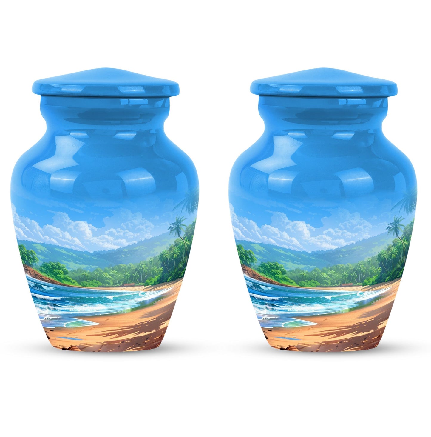 Beach Theme 3 Inch Keepsake Pack of 2