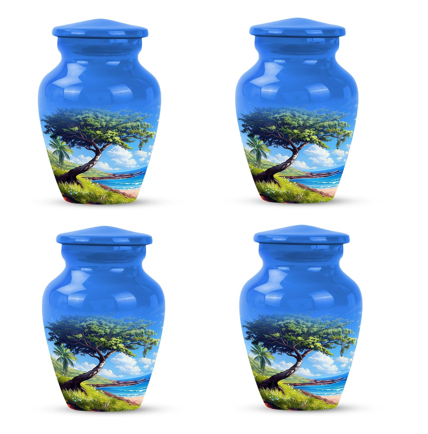Beach Theme 3 Inch Keepsake Pack of 4