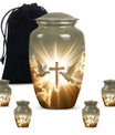 Dove Theme Large Urn With 4 Keepsake Urn