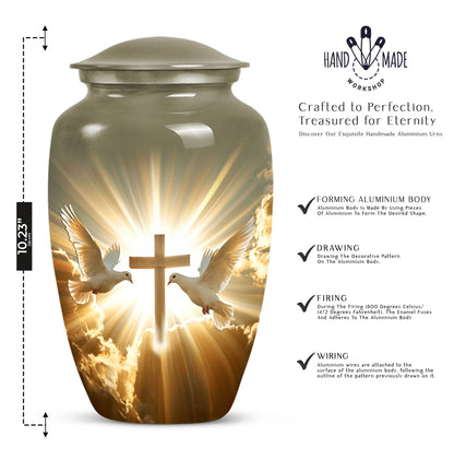 Personalized Mother Keepsake Urn for Mom - 10-inch, 200 cu in - Yatskia