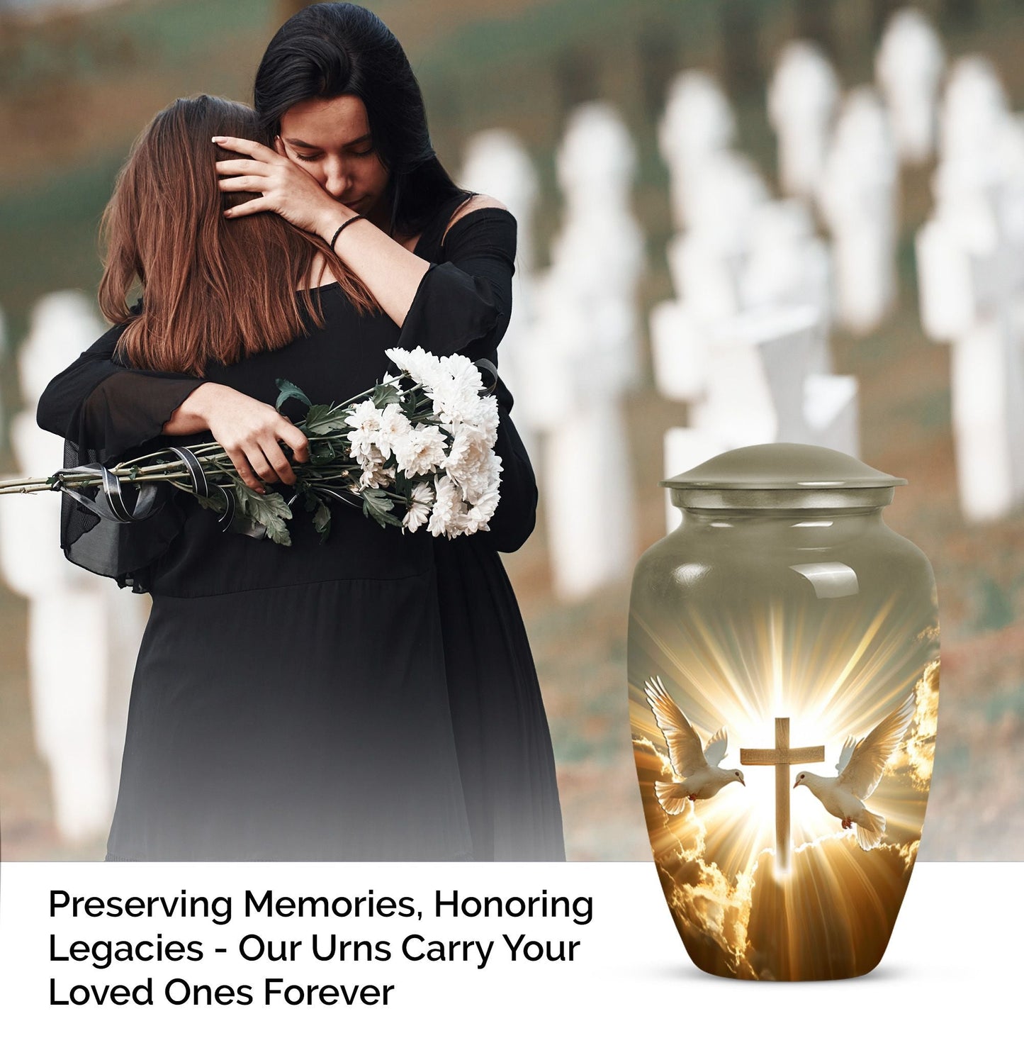 Personalized Mother Keepsake Urn for Mom - 10-inch, 200 cu in - Yatskia